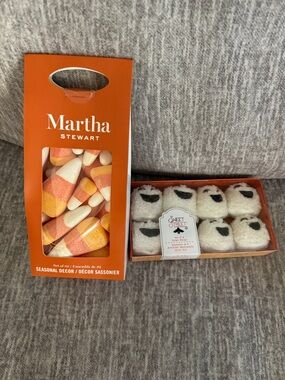 Martha Stewart Candy Corn Bowl Filler Sweet Street Ghosts Halloween Decorations